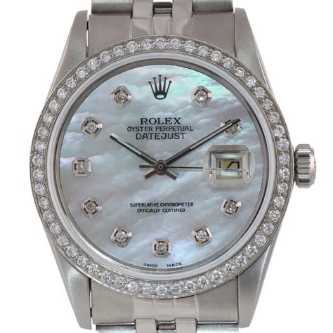 rolex datejust white dial silver gold 36mm diamonds|rolex datejust 36 price new.